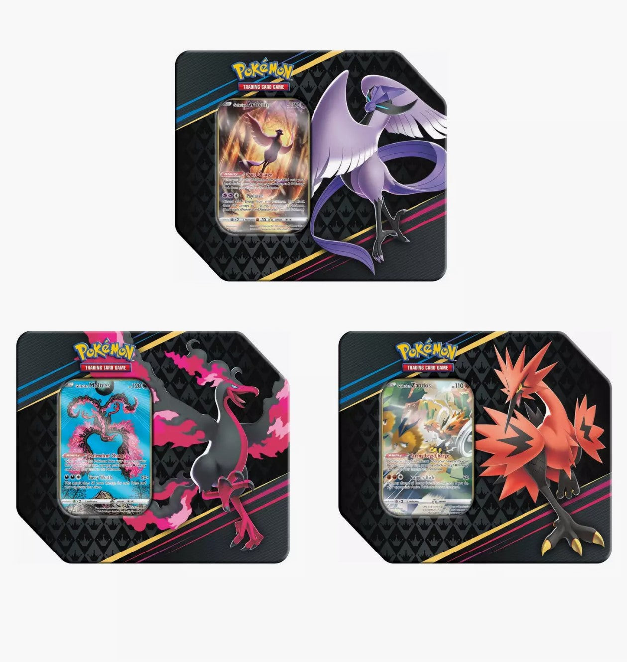 Crown Zenith Galar Tins - Sealed Set of 3 luckypullscards Crown Zenith Galar Tins - Sealed Set of 3 luckypullscards