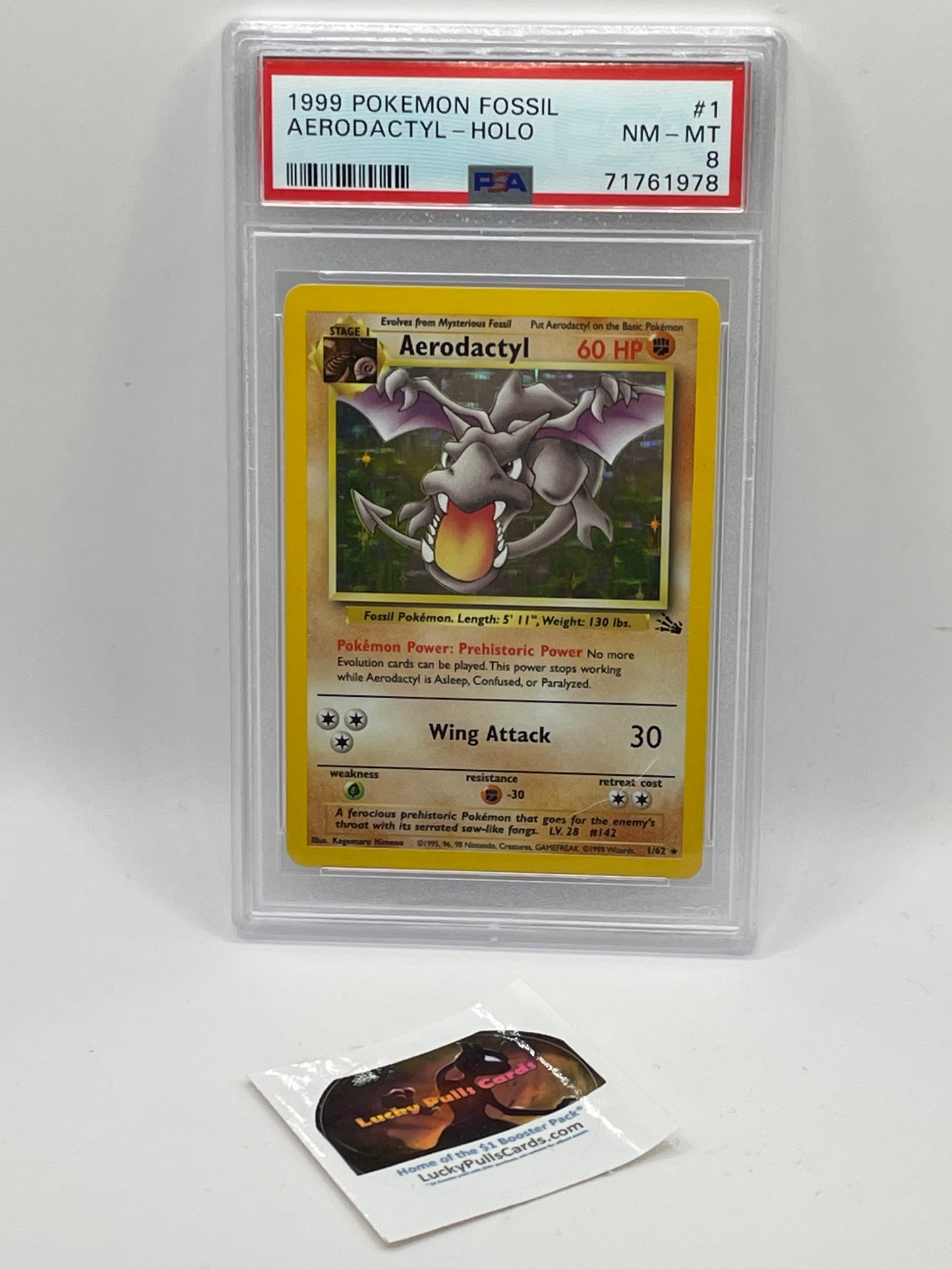 Aerodactyl Holo - Fossil WOTC - PSA 8