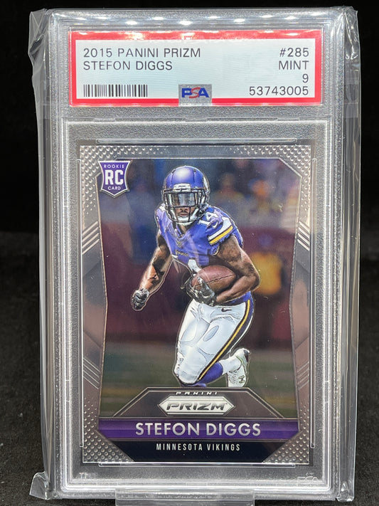 2015 Panini Prizm Stefon Diggs PSA 9