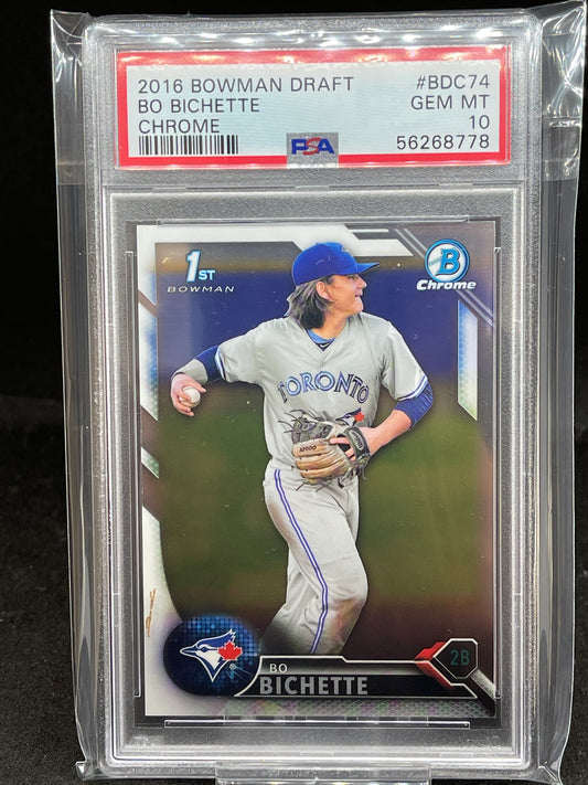 2016 Bowman Draft Chrome Bo Bichette PSA 10