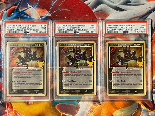 Greninja Gold Star Promo - PSA 9 (LOT OF 3)