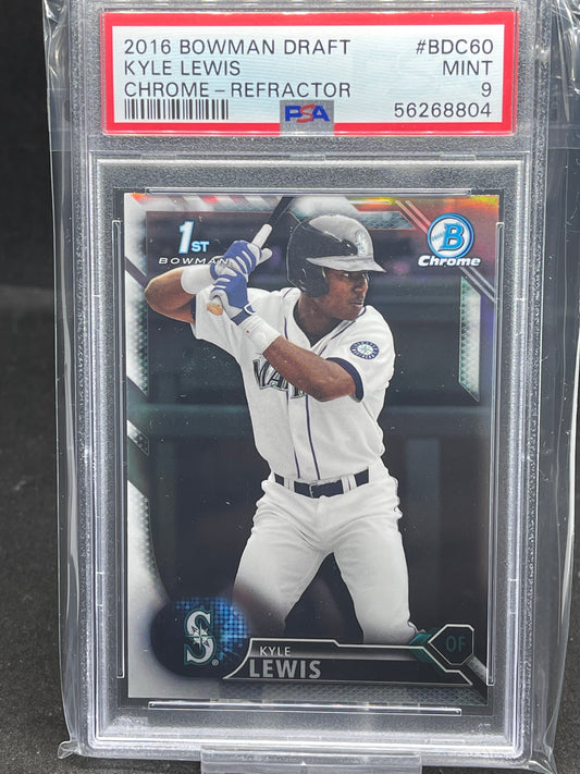 2016 Bowman Draft Chrome Refractor Kyle Lewis PSA 9