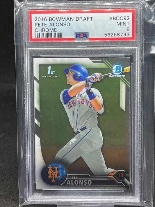 2016 Bowman Draft Chrome Pete Alonso PSA 9